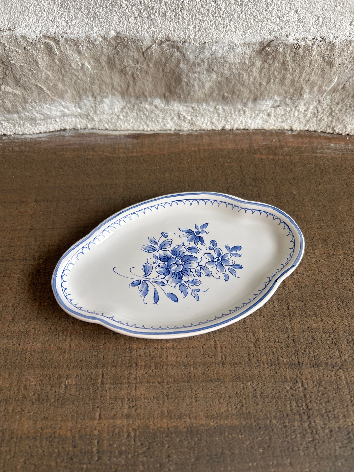 Petite coupelle en faïence fleurie bleue | Tradition de Moustiers
