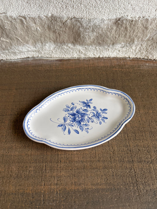 Petite coupelle en faïence fleurie bleue | Tradition de Moustiers