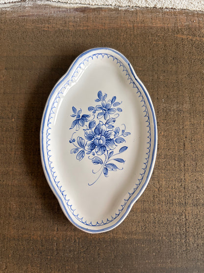 Petite coupelle en faïence fleurie bleue | Tradition de Moustiers